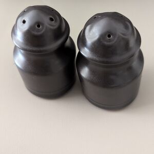 Vintage Pflatzgraff MIDNIGHT SUN Salt and Pepper Shaker Black Matte